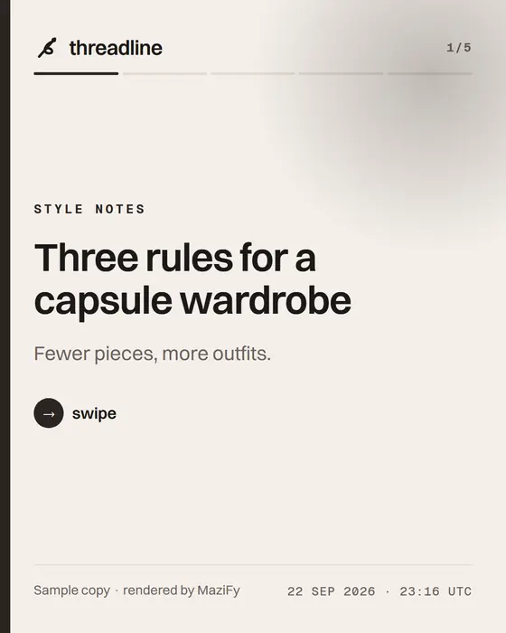 Carousel cover: Three rules for a capsule wardrobe.