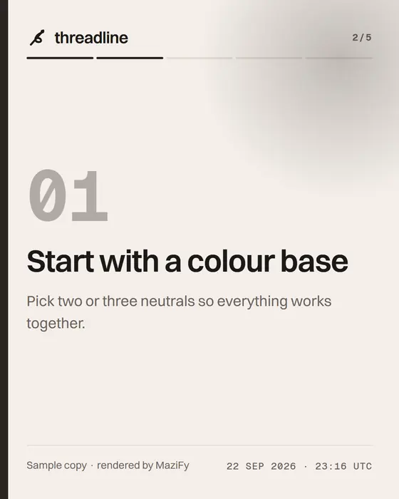 Slide 2: Start with a colour base.