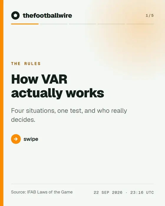 Carousel cover: How VAR actually works.