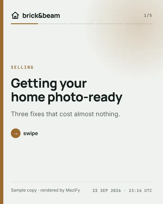 Carousel cover: Getting your home photo-ready.
