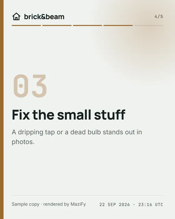 Slide 4: Fix the small stuff.